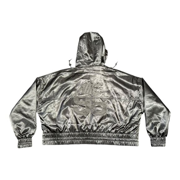 Nike Circa 96 Women's Black Hooded Jacket (NWT) LARGE - Picture 3 of 6